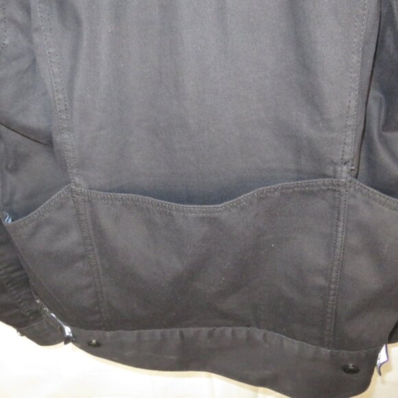 Levis Commuter Trucker Messenger Jacket Black Zip Out Hood Back Pockets Mens XL - Picture 16 of 16